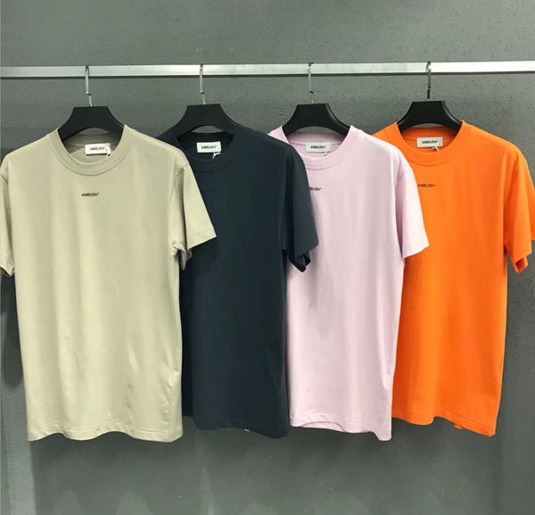 

2020 mens womens designer t shirts brand ambush reflective men women couple street style tshirts new summer fashion luxury t-shirts 3, White;black