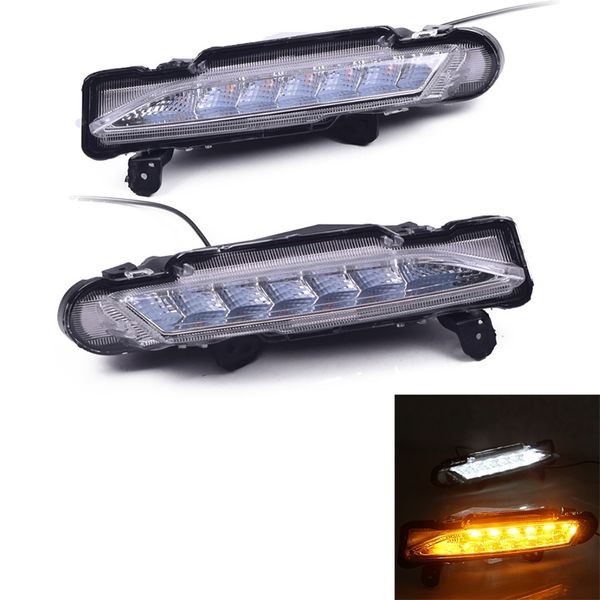 

for yaris 2017 2018 waterproof 12v led drl daytime driving running light daylight fog lamp with turn signal style relay
