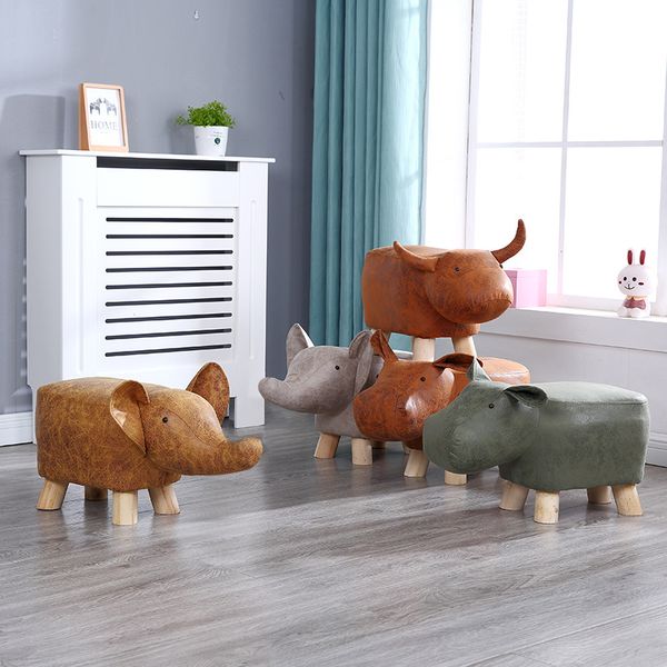 

animal shoes shoes solid wood should be home baby cute cartoon sofa stool creative elephant children small bench