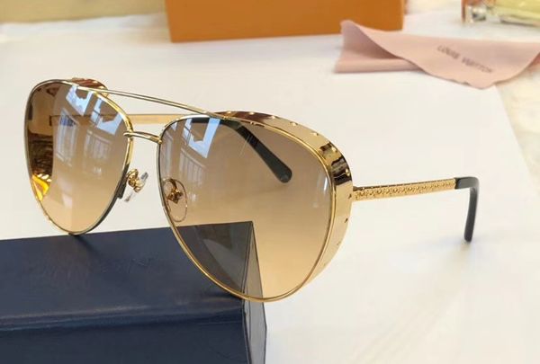 

luxury 1054 designer sunglasses for fashion oval simple uv 400 lens coating mirror lens plated gold sun glass frame come with package, White;black