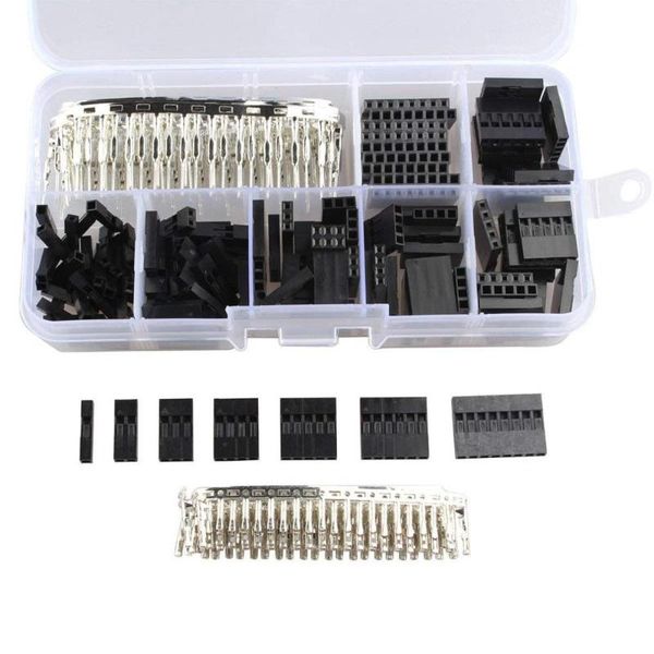 

310pcs/set dupont wire jumper pin header connector housing kit male crimp pins+female pin connector terminal pitch with box