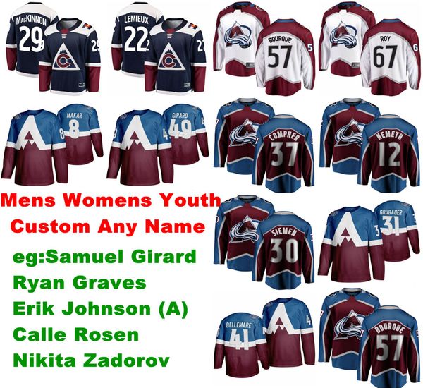 

2020 stadium series colorado avalanche jerseys youth kids ryan graves jersey girard johnson zadorov rosen ice hockey jerseys custom stitched, Black;red
