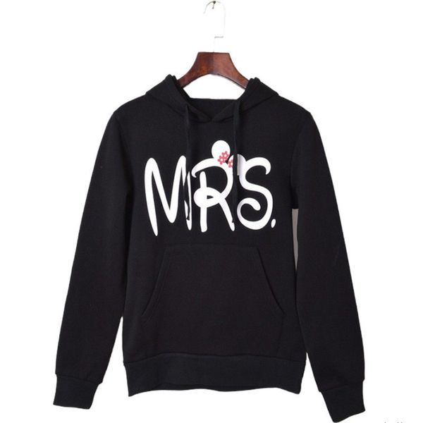 

womens designer letter printed sweater season plus velvet hooded casual shirt womenh, Black;brown