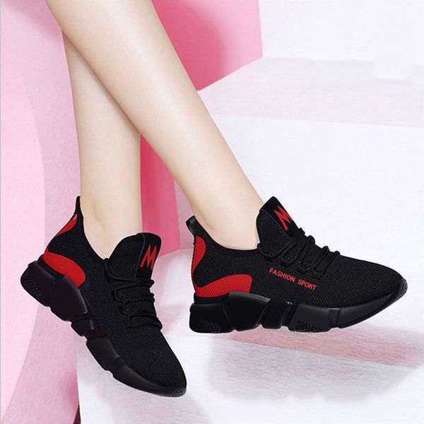

2020 autumn new sports shoes korean tide leisure students tourism running shoes foreign trade and cross-border nv dan xie, Black