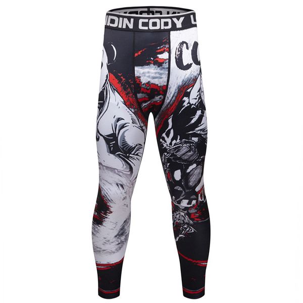 

running tights men's fashion slacks fitness exercise leggings men's gym jogging pants exercise compression pants, Black