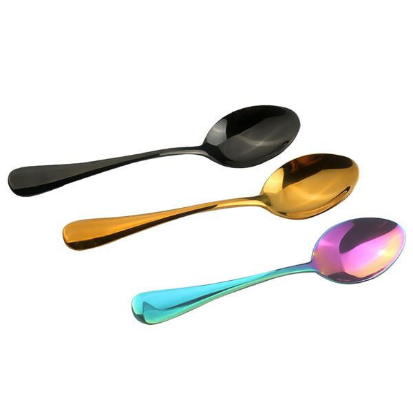 

3pcs stainless steel 14cm teaspoon latte ice cream sundae coffee spoon 3 colors
