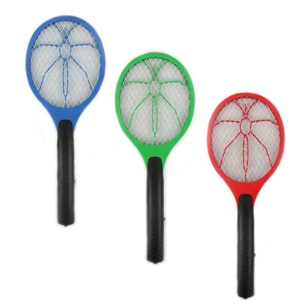 

new battery-operated fly mosquito swatter dry cell large anti flying swatter 3 layers mesh electric swatter for home
