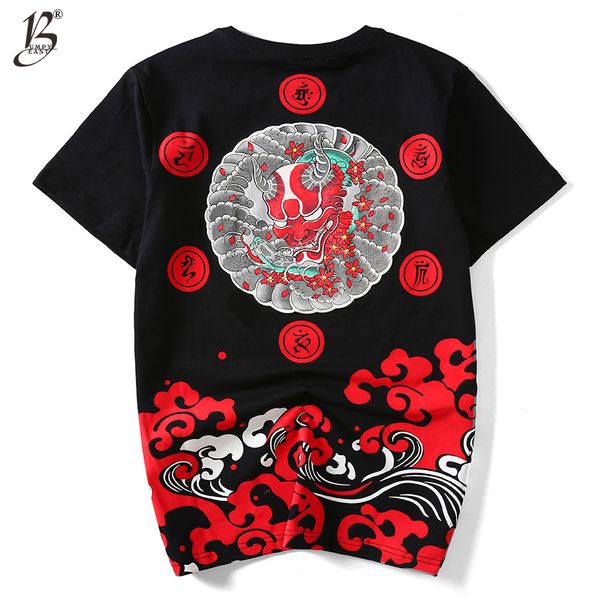 

summer fashion men t shirt lucky ghost little devil print cotton hip hop baseball jersey t-shirt men size m-4xl men's t-shirts, White;black