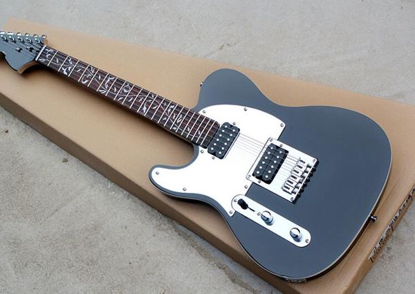 

бесплатная доставка завод пользовательская черная левые руки гитара электрической с зеркалом накладкой, rosewood грифом, chrome оборудования