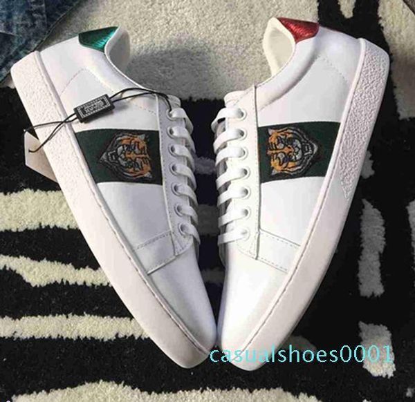 

original box man woman casual shoes outdoors new designer fashion embroidery rabbit fish snake bear sneaker size ay17, Black