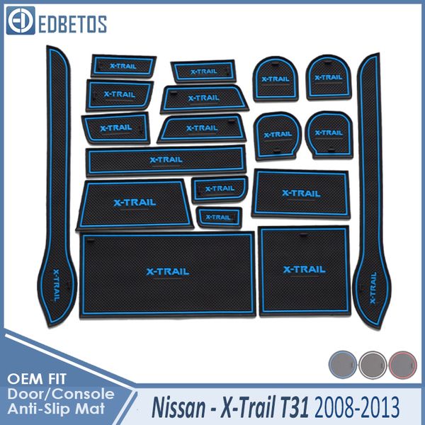 

anti-slip mat for x-trail t31 2008-2013 x trail xtrail accessories gate slot anti-dirty door groove mat car