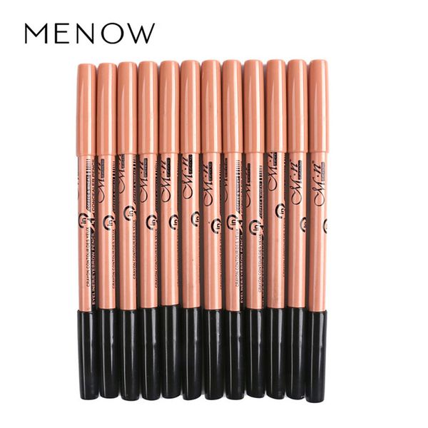 Menow 2-in-1-Make-up-Stift für Concealer + Augenbrauen, Zweikopfstifte, Eyeliner-Hersteller M.N. Kosmetik 12 Stück/Set