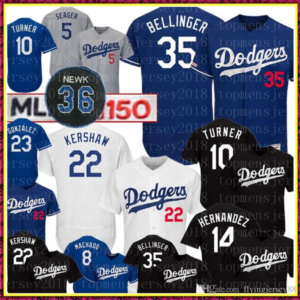 

Los Angeles 35 Cody Bellinger Dodgers 22 Clayton Kershaw Jersey 14 Enrique Hernandez 10 Justin Turner 5 Corey Seager 8 Machado Baseball