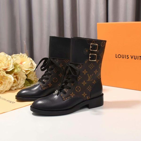 

new fashion luxury ladies short boots fashion comfortable leather women short boots motorcycle 6 inch martin boots, Black