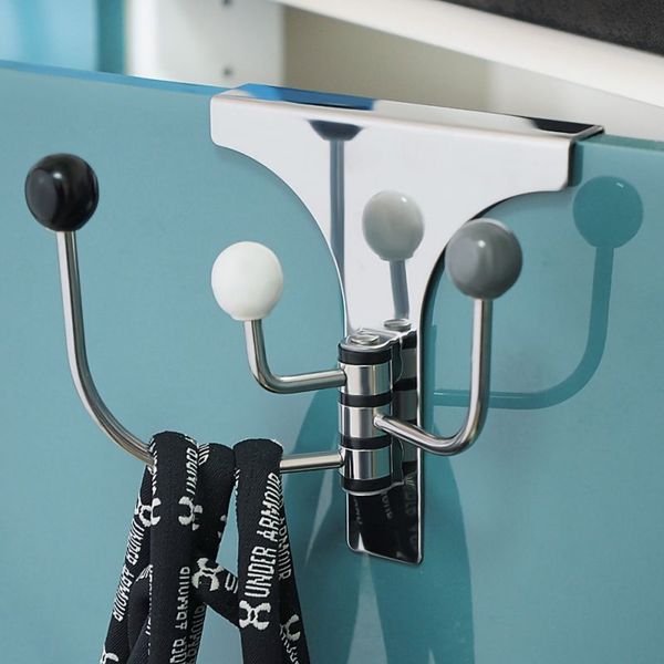

door back hook three rotatable stainless steel hangers hat coat nail ceramic end anchor door board wall