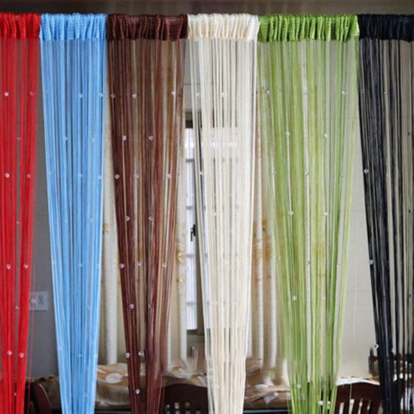 

200x100 см красочный роскошный кристалл занавес флэш-линия блестящая кисточка строка дверь занавес окна комнаты делитель украшения дома