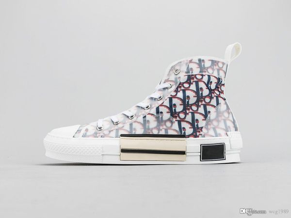 

2020 new beautiful men and women oblique slip-on sneakers cd ghosting high and low-canvas shoes