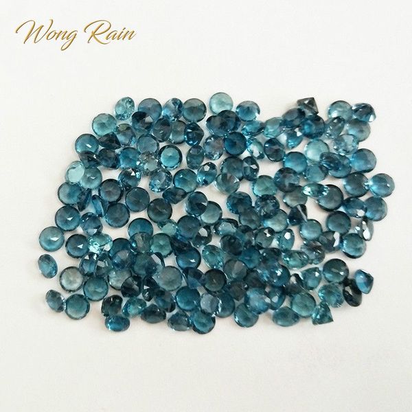 

wong rain 1 pcs natural 6 mm round natural london blue z loose gemstone diy stone decoration jewelry wholesale lots bulk, Black
