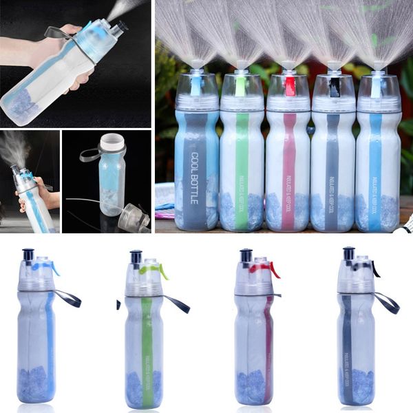 

двойная большая холодная холодная 17oz изолированная бутылка воды со спреем открытый путешествия спорт пластиковая чашка кружка питьевой вод