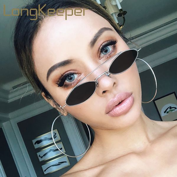 

retro small oval sunglasses women metal frame vintage brand designer black pink lens sun glasses uv400, White;black