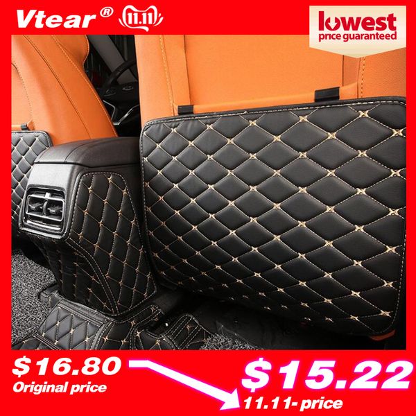 

vtear for creta ix25 accessories interior armrest box rear seat kick-proof mat children's kick mat anti-dirty pad 2019