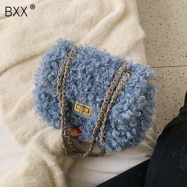 

bxx] искусственный мех небольшой crossbody сумки для женщин 2019 зима теплая женская сумка на плечо женские сумки и кошельки hj339