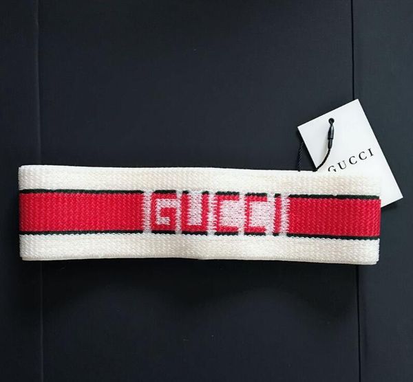 

new fashion women and men headband greed and red striped hair bands head scarf for women girl headwraps designer elastic headband, Silver