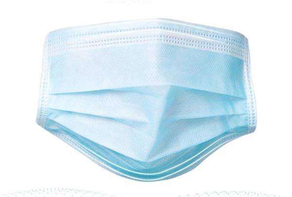 

50шт ежедневно индивидуально три упакованных слоя маски туман пылезащитный нетканый материал одноразовый гражданский корабль z979