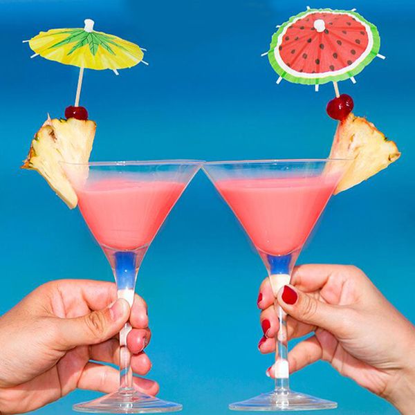 

fashion watermelon paper umbrella sign fruit sign drink juice cocktail creative small flower umbrella signs