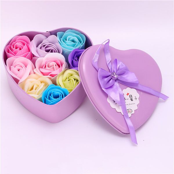 

diy hand made decorations flower five colors mother valentines day simulation bouquet durable rose petals soaps for wedding gift