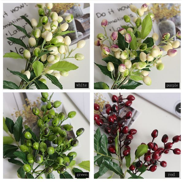 

artificial simulation berry flower plant bouquet home wedding party decoration for wedding home room decor flower plant wall