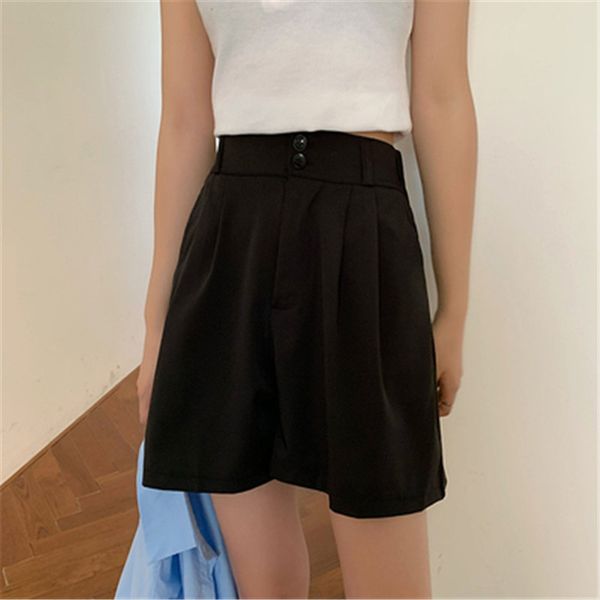 

women's shorts women high waisted loose thin slim large size 2021 casual summer wide leg chic fashion outerwear solid, White;black