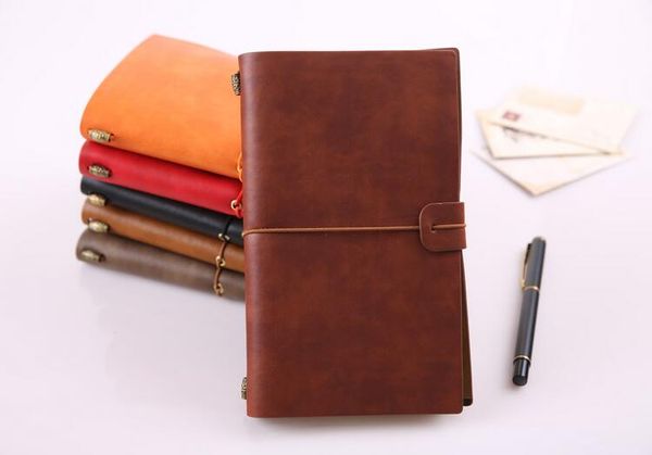 New Leather Bloco de Notas de Artigos de papelaria Conta de mão Criativo Loose-Leaf Journal multi-função Retro Business 20 * 12 cm DHL FedEx Grátis