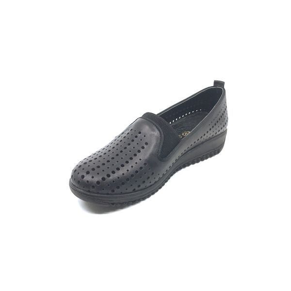 

women's genuine leather shoes black pla45-512