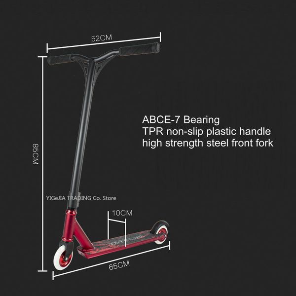 

professional scooter with 100mm pu wheels stunt scooter