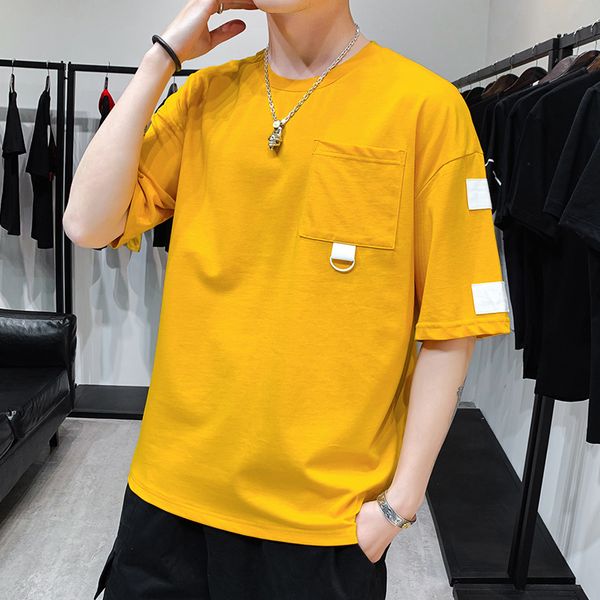 

summer men's short sleeve korean version fashion overheated couple summer half sleeve five clothes t119, White;black