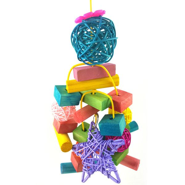 

hz - 11 ) parrot toys bird toys colour sepaktakraw gnaw toys