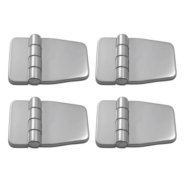 

4x polished shortside offset door hinges fitting with cover for marine boat