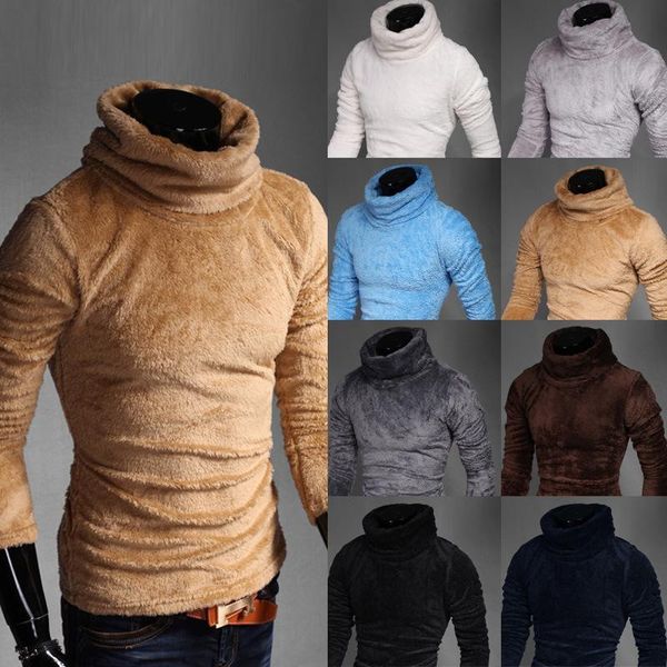 

mens sweaters velvet fleece pullover autumn mens women winter male turtleneck sweaters knitted turtle neck pullovers asian size, White;black