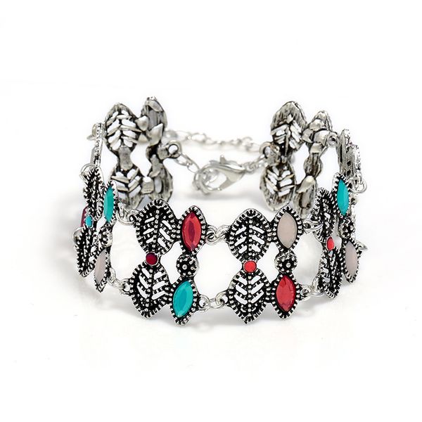 

european and american fashion alloy bracelet national style hollow horse eye bracelet hand jewelry, Golden;silver