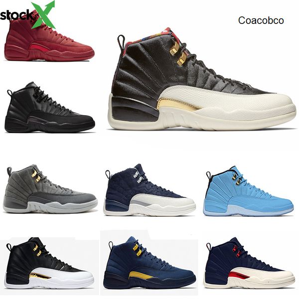 

cny 2020 winterized 12 xii 12s mens jordon basketball shoes paris bordeaux gym red flu game wolf grey athletic sports sneakers 40-47