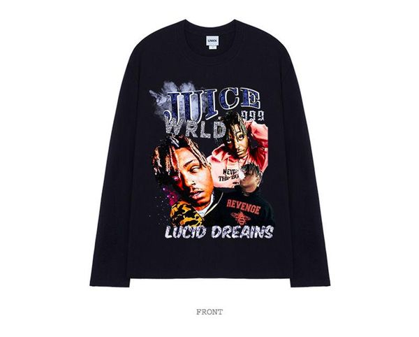 

womens shirts long sleeve solid color mens womens print shirts crew neck loose juice wrld mens, White;black