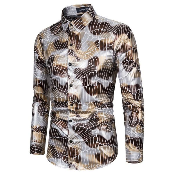 

shirt 2020 summer new men's lapel vacation print hawaiian streetwear korean trendy loose long sleeve ing, White;black