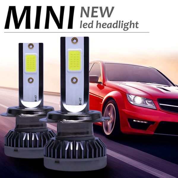 

2pcs mini h4 h1h7 h3 9006 9005 9012 led headlight bulbs conversion 9w 12000lm 6000k high power lamps car light car accessories