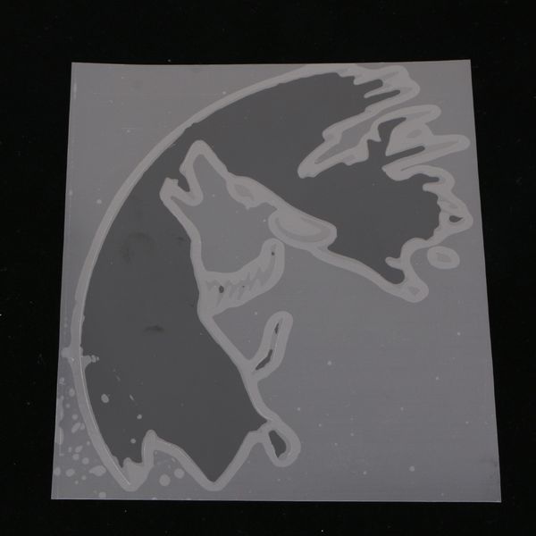 

wolf howling car decal window sticker wild animal - die cut decal bumper sticker for windows, cars, trucks, lap, etc
