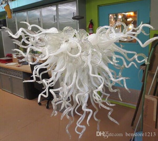 

modern white and clear glass small chandelier living room lights high qualtity handmade led blown glass art chandelier