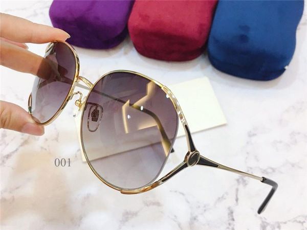 

fashionable popular sunglasses metal hollow oval frame simple and elegant style 0650 protection wholesale glasses with box, White;black