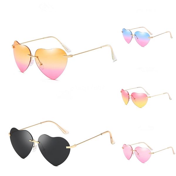 

new famous heart-shaped sunglasee women retro full frame glasses uv protection street eyewear fashion heart-shaped sunglasee #84, White;black