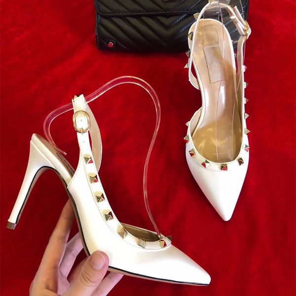 

вободнй дизайнеѬ екђална леди мод беле ип slingback ока ождени воки, Black