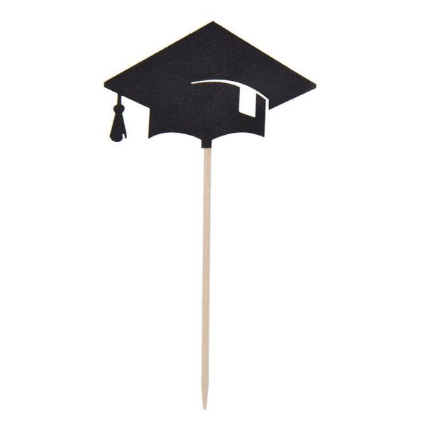 

30 pcs bachelor hat cap cupcake ers graduation party grad decorations supplies congrats graduate